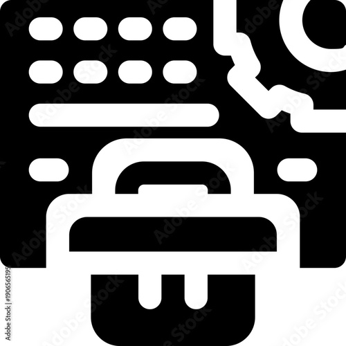 program glyph icon. Strong and solid vector icon for websites, mobile interfaces, presentations, and visual branding. High quality and easy to edit.