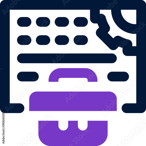 program duotone icon. Sleek and modern vector icon for websites, mobile apps, marketing materials, and corporate design. Fully scalable and ready to use.