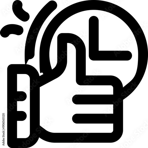 punctuality line icon. Clean and minimalist vector icon for websites, mobile apps, presentations, and logos. Fully scalable and customizable for any project.