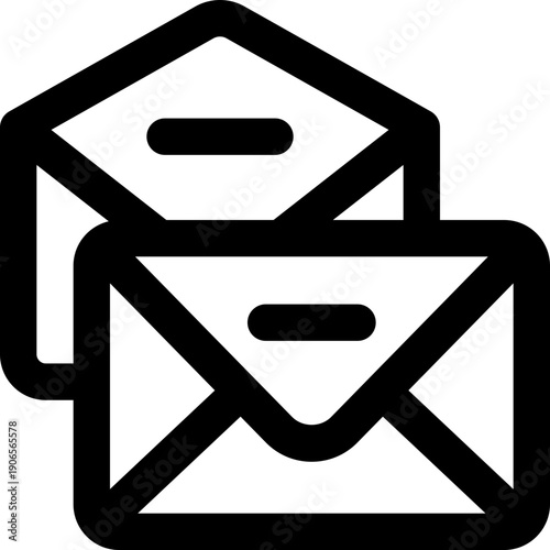 mail line icon. Clean and minimalist vector icon for websites, mobile apps, presentations, and logos. Fully scalable and customizable for any project.