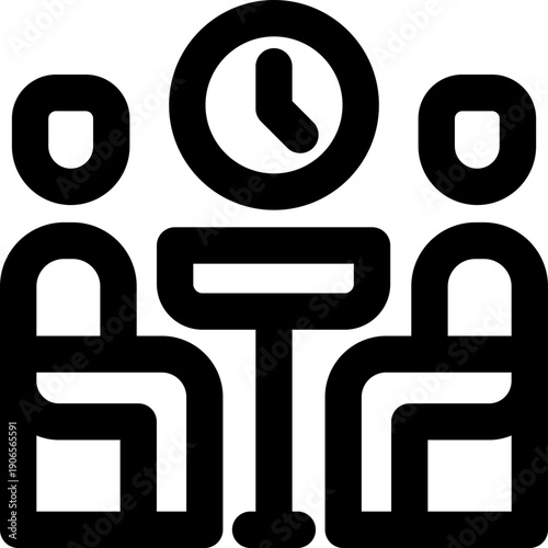 interview time line icon. Clean and minimalist vector icon for websites, mobile apps, presentations, and logos. Fully scalable and customizable for any project.