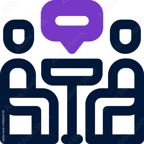 job interview duotone icon. Sleek and modern vector icon for websites, mobile apps, marketing materials, and corporate design. Fully scalable and ready to use.