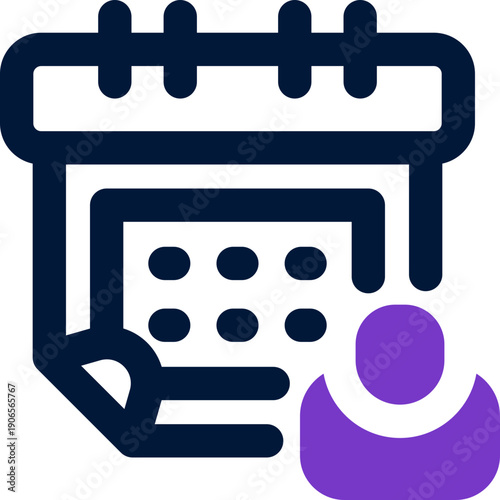 appointment duotone icon. Sleek and modern vector icon for websites, mobile apps, marketing materials, and corporate design. Fully scalable and ready to use.