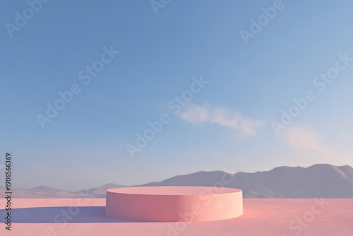 Pink lake in the desert