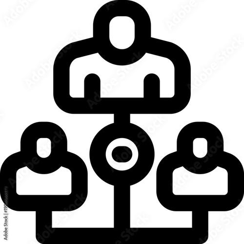 organisation line icon. Clean and minimalist vector icon for websites, mobile apps, presentations, and logos. Fully scalable and customizable for any project.