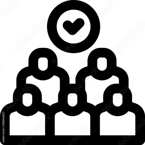 member line icon. Clean and minimalist vector icon for websites, mobile apps, presentations, and logos. Fully scalable and customizable for any project.