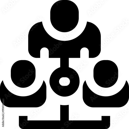 organisation glyph icon. Strong and solid vector icon for websites, mobile interfaces, presentations, and visual branding. High quality and easy to edit.