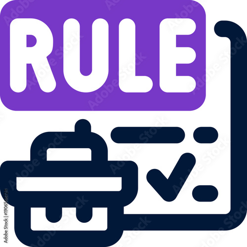 rule duotone icon. Sleek and modern vector icon for websites, mobile apps, marketing materials, and corporate design. Fully scalable and ready to use.