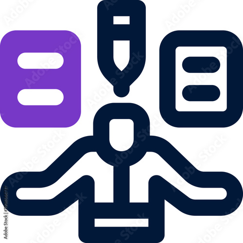 responsibility duotone icon. Sleek and modern vector icon for websites, mobile apps, marketing materials, and corporate design. Fully scalable and ready to use.