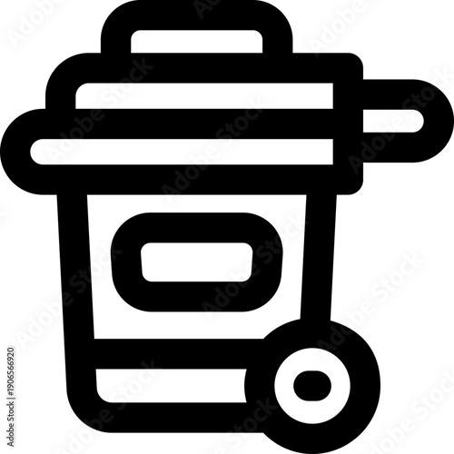 trash line icon. Clean and minimalist vector icon for websites, mobile apps, presentations, and logos. Fully scalable and customizable for any project.