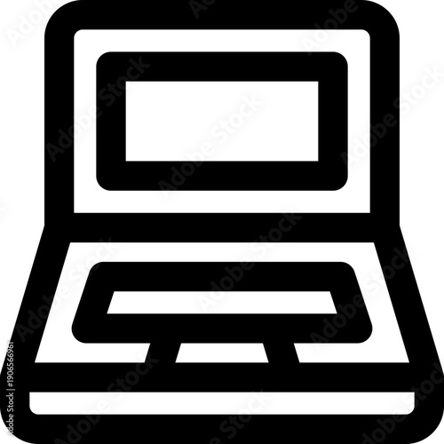 laptop line icon. Clean and minimalist vector icon for websites, mobile apps, presentations, and logos. Fully scalable and customizable for any project.