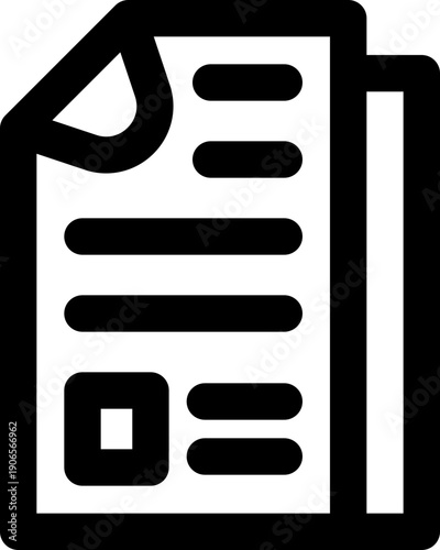 paper line icon. Clean and minimalist vector icon for websites, mobile apps, presentations, and logos. Fully scalable and customizable for any project.