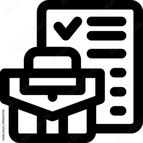 business plan line icon. Clean and minimalist vector icon for websites, mobile apps, presentations, and logos. Fully scalable and customizable for any project.