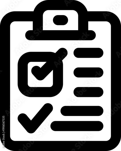 checklist line icon. Clean and minimalist vector icon for websites, mobile apps, presentations, and logos. Fully scalable and customizable for any project.