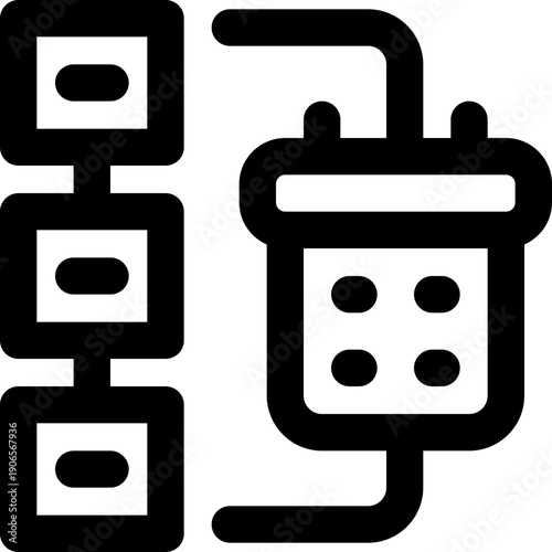 task schedule line icon. Clean and minimalist vector icon for websites, mobile apps, presentations, and logos. Fully scalable and customizable for any project.