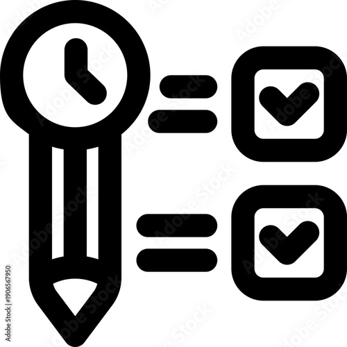 daily tasks line icon. Clean and minimalist vector icon for websites, mobile apps, presentations, and logos. Fully scalable and customizable for any project.