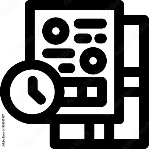 assignment line icon. Clean and minimalist vector icon for websites, mobile apps, presentations, and logos. Fully scalable and customizable for any project.