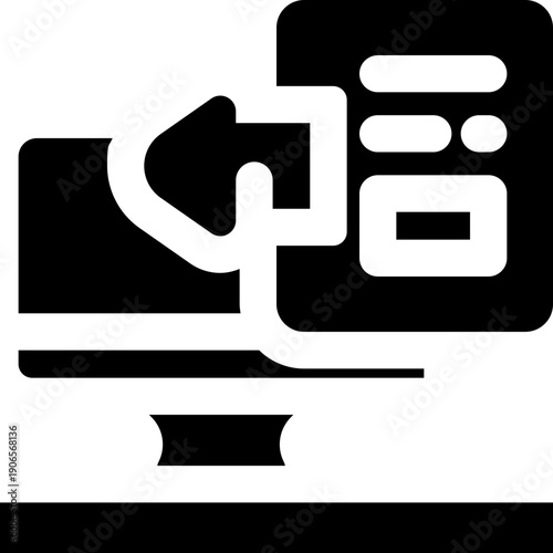 data entry glyph icon. Strong and solid vector icon for websites, mobile interfaces, presentations, and visual branding. High quality and easy to edit.