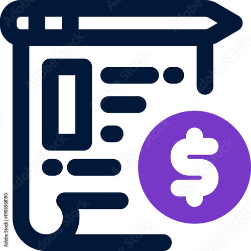 tax duotone icon. Sleek and modern vector icon for websites, mobile apps, marketing materials, and corporate design. Fully scalable and ready to use.