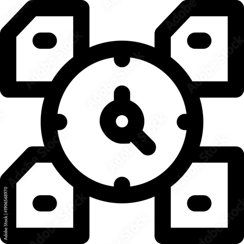 pending tasks line icon. Clean and minimalist vector icon for websites, mobile apps, presentations, and logos. Fully scalable and customizable for any project.