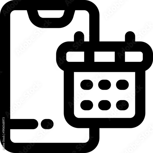 deadline line icon. Clean and minimalist vector icon for websites, mobile apps, presentations, and logos. Fully scalable and customizable for any project.