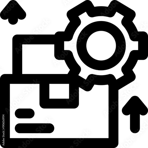 productivity line icon. Clean and minimalist vector icon for websites, mobile apps, presentations, and logos. Fully scalable and customizable for any project.