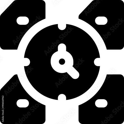 pending tasks glyph icon. Strong and solid vector icon for websites, mobile interfaces, presentations, and visual branding. High quality and easy to edit.