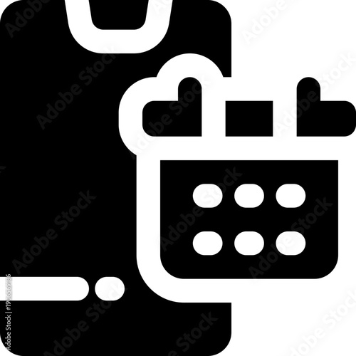 deadline glyph icon. Strong and solid vector icon for websites, mobile interfaces, presentations, and visual branding. High quality and easy to edit.