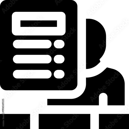 supervision glyph icon. Strong and solid vector icon for websites, mobile interfaces, presentations, and visual branding. High quality and easy to edit.