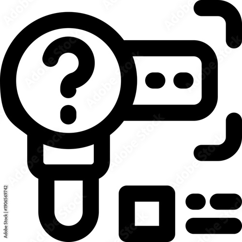 search line icon. Clean and minimalist vector icon for websites, mobile apps, presentations, and logos. Fully scalable and customizable for any project.