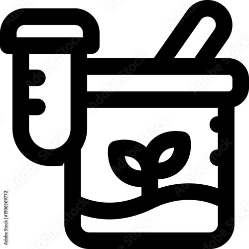 beaker line icon. Clean and minimalist vector icon for websites, mobile apps, presentations, and logos. Fully scalable and customizable for any project.