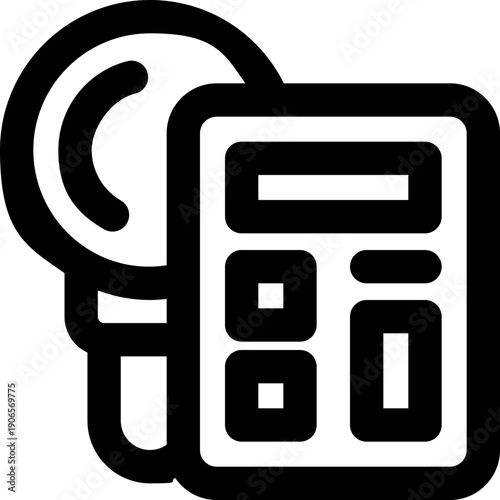 calculator line icon. Clean and minimalist vector icon for websites, mobile apps, presentations, and logos. Fully scalable and customizable for any project.