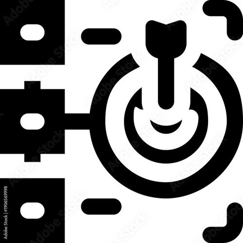 purpose glyph icon. Strong and solid vector icon for websites, mobile interfaces, presentations, and visual branding. High quality and easy to edit.