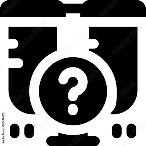 test tube glyph icon. Strong and solid vector icon for websites, mobile interfaces, presentations, and visual branding. High quality and easy to edit.