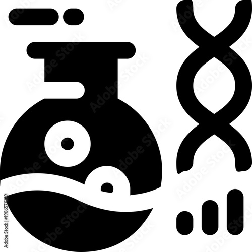 biochemical glyph icon. Strong and solid vector icon for websites, mobile interfaces, presentations, and visual branding. High quality and easy to edit.