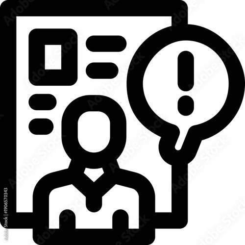 complaint line icon. Clean and minimalist vector icon for websites, mobile apps, presentations, and logos. Fully scalable and customizable for any project.