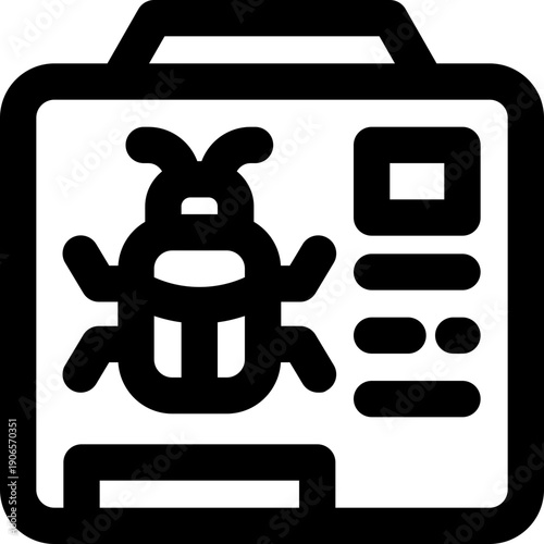 bug line icon. Clean and minimalist vector icon for websites, mobile apps, presentations, and logos. Fully scalable and customizable for any project.