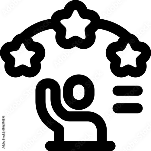 rate line icon. Clean and minimalist vector icon for websites, mobile apps, presentations, and logos. Fully scalable and customizable for any project.