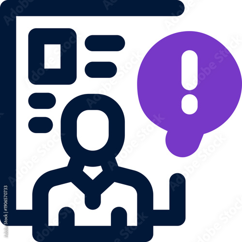 complaint duotone icon. Sleek and modern vector icon for websites, mobile apps, marketing materials, and corporate design. Fully scalable and ready to use.