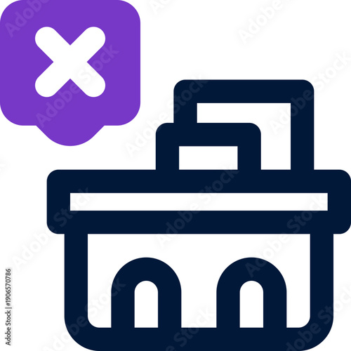 not qualified duotone icon. Sleek and modern vector icon for websites, mobile apps, marketing materials, and corporate design. Fully scalable and ready to use.