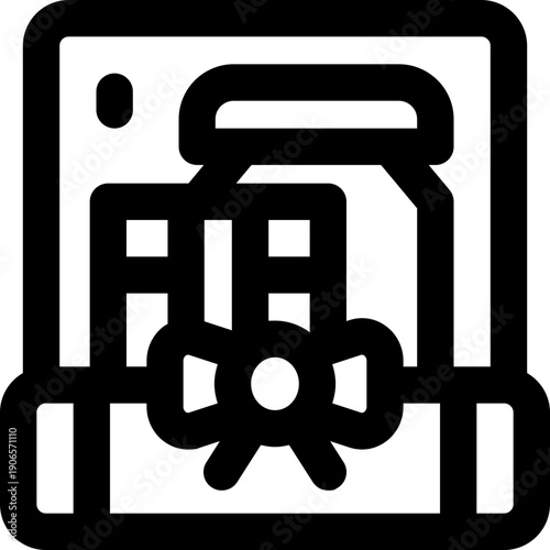 hamper line icon. Clean and minimalist vector icon for websites, mobile apps, presentations, and logos. Fully scalable and customizable for any project.