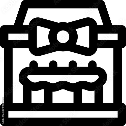 cake line icon. Clean and minimalist vector icon for websites, mobile apps, presentations, and logos. Fully scalable and customizable for any project.