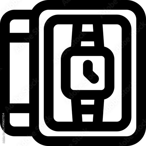 watch line icon. Clean and minimalist vector icon for websites, mobile apps, presentations, and logos. Fully scalable and customizable for any project.