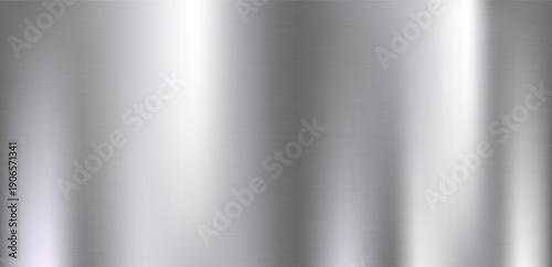 Brushed stainless steel texture with silver horizontal grain