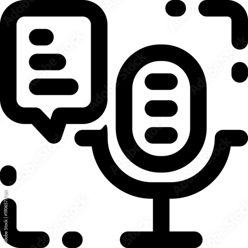 microphone line icon. clean and minimalist vector icon for websites, mobile apps, presentations, and logos. fully scalable and customizable for any project.