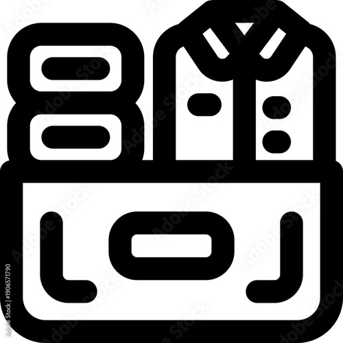 clothes line icon. clean and minimalist vector icon for websites, mobile apps, presentations, and logos. fully scalable and customizable for any project.