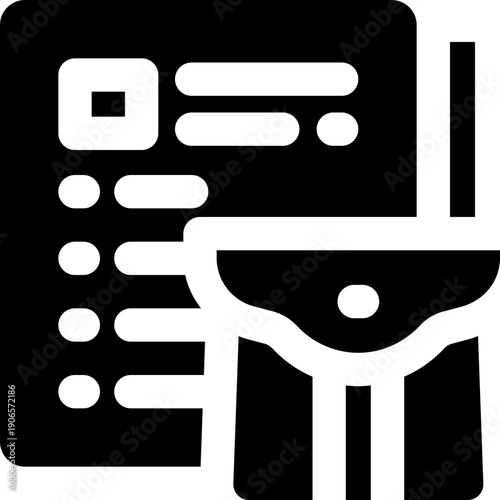 gift list glyph icon. strong and solid vector icon for websites, mobile interfaces, presentations, and visual branding. high quality and easy to edit.