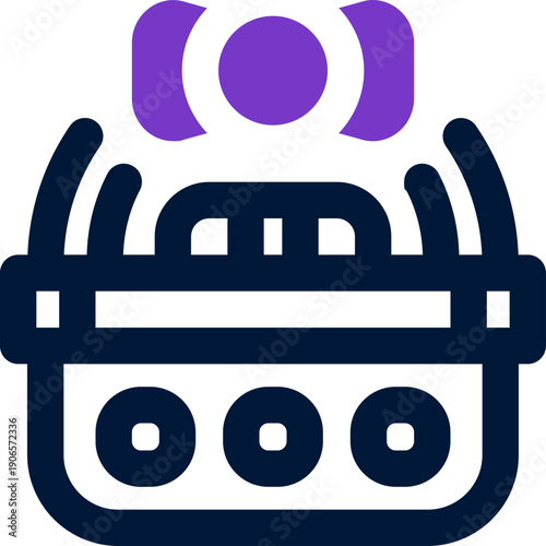 gift basket duotone icon. sleek and modern vector icon for websites, mobile apps, marketing materials, and corporate design. fully scalable and ready to use.