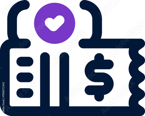 gift voucher duotone icon. sleek and modern vector icon for websites, mobile apps, marketing materials, and corporate design. fully scalable and ready to use.