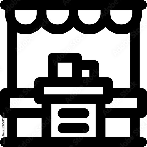 advertising stand line icon. Clean and minimalist vector icon for websites, mobile apps, presentations, and logos. Fully scalable and customizable for any project.